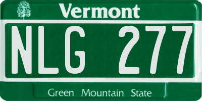 VT license plate NLG277