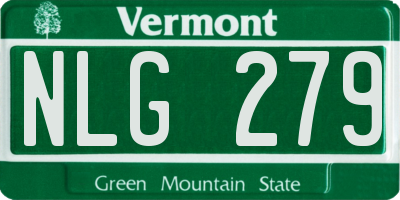 VT license plate NLG279