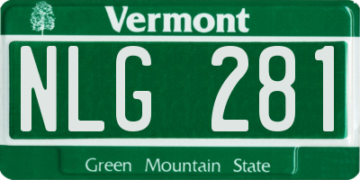 VT license plate NLG281