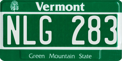 VT license plate NLG283
