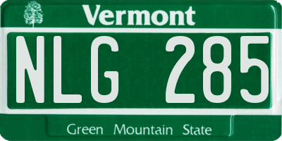 VT license plate NLG285