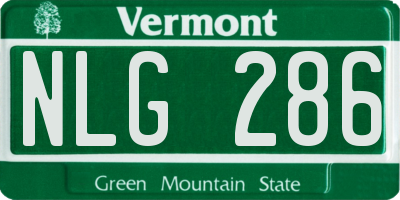 VT license plate NLG286