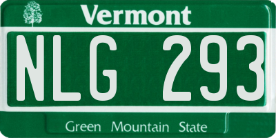 VT license plate NLG293