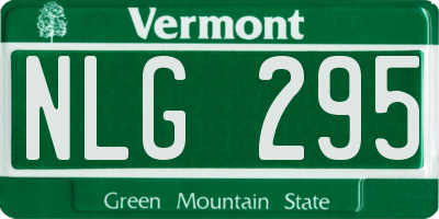 VT license plate NLG295