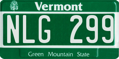 VT license plate NLG299