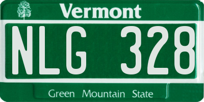 VT license plate NLG328