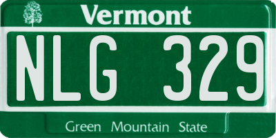 VT license plate NLG329