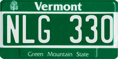 VT license plate NLG330