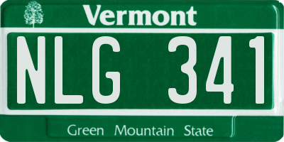 VT license plate NLG341