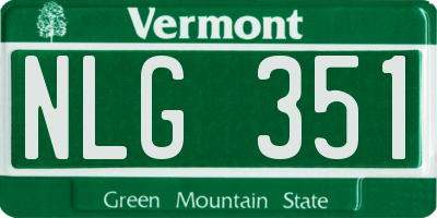 VT license plate NLG351