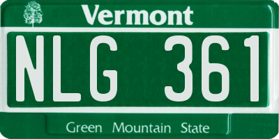 VT license plate NLG361