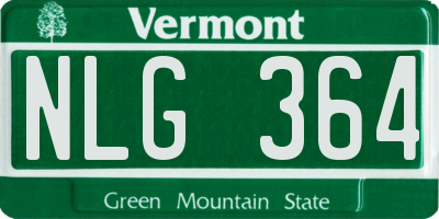 VT license plate NLG364