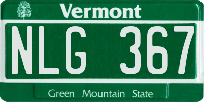 VT license plate NLG367