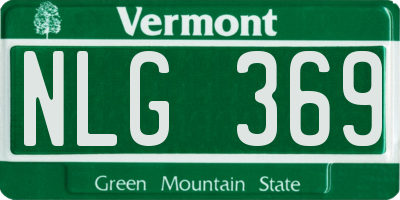 VT license plate NLG369