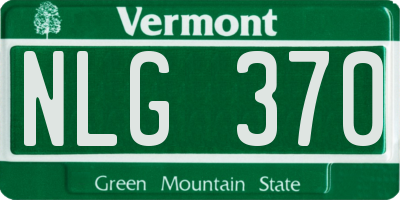 VT license plate NLG370