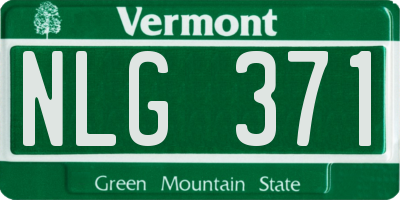 VT license plate NLG371