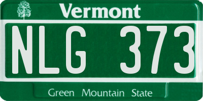 VT license plate NLG373