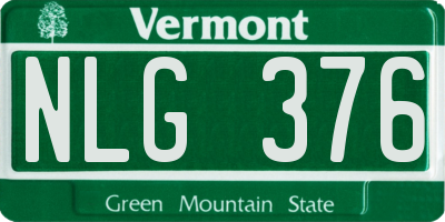 VT license plate NLG376