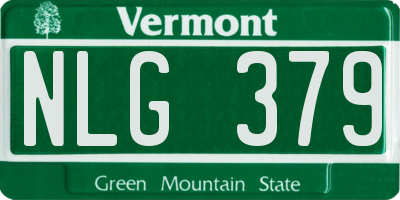 VT license plate NLG379