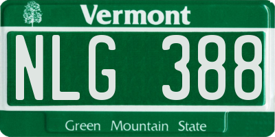 VT license plate NLG388
