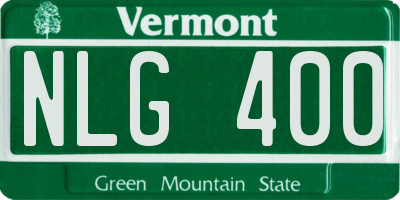 VT license plate NLG400