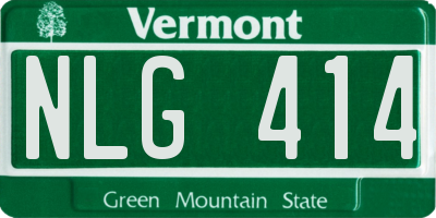 VT license plate NLG414