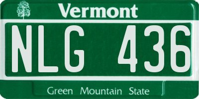 VT license plate NLG436