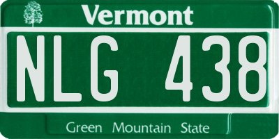 VT license plate NLG438