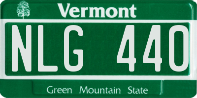 VT license plate NLG440