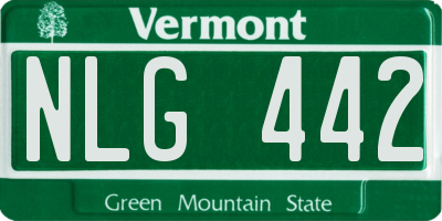 VT license plate NLG442