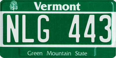 VT license plate NLG443