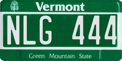 VT license plate NLG444