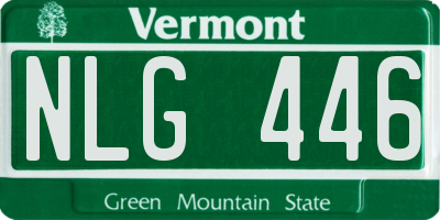 VT license plate NLG446