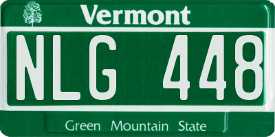 VT license plate NLG448