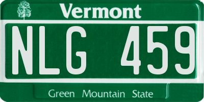 VT license plate NLG459