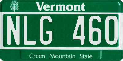 VT license plate NLG460
