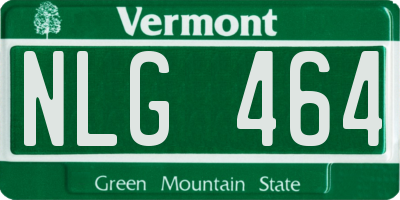 VT license plate NLG464