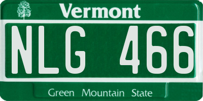 VT license plate NLG466
