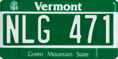 VT license plate NLG471