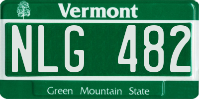 VT license plate NLG482