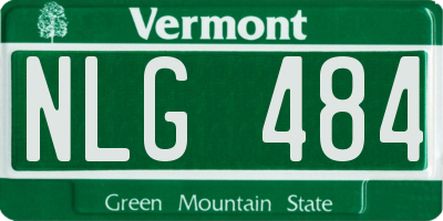VT license plate NLG484