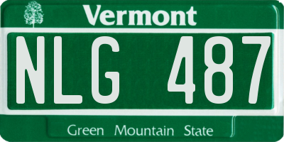 VT license plate NLG487