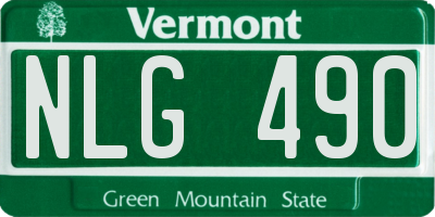 VT license plate NLG490