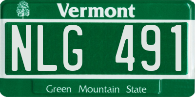 VT license plate NLG491