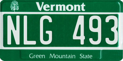 VT license plate NLG493