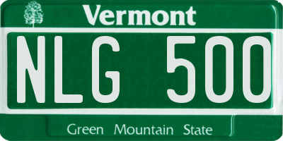 VT license plate NLG500