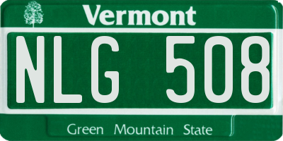 VT license plate NLG508
