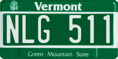 VT license plate NLG511