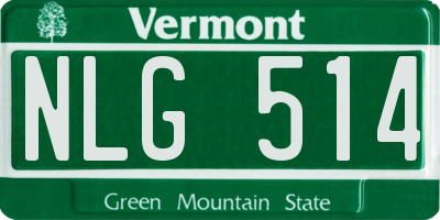 VT license plate NLG514