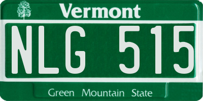 VT license plate NLG515